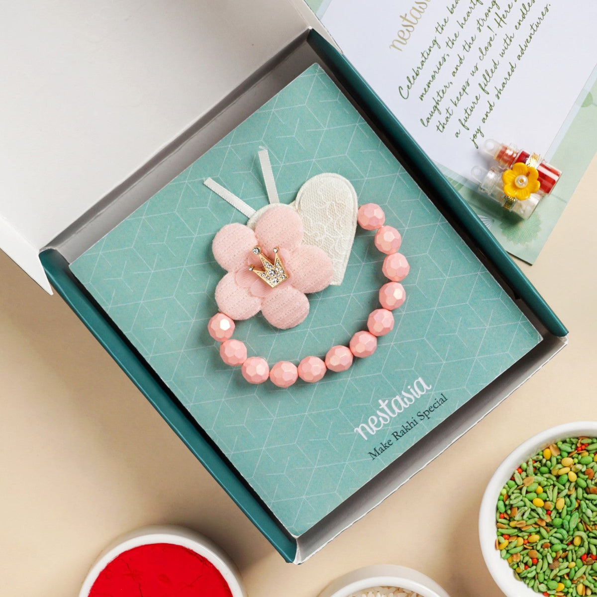 Little Princess Bracelet Rakhi Set Nestasia