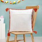 Llama Embroidered Cotton Cushion Cover With Tassels 42x42cm Nestasia