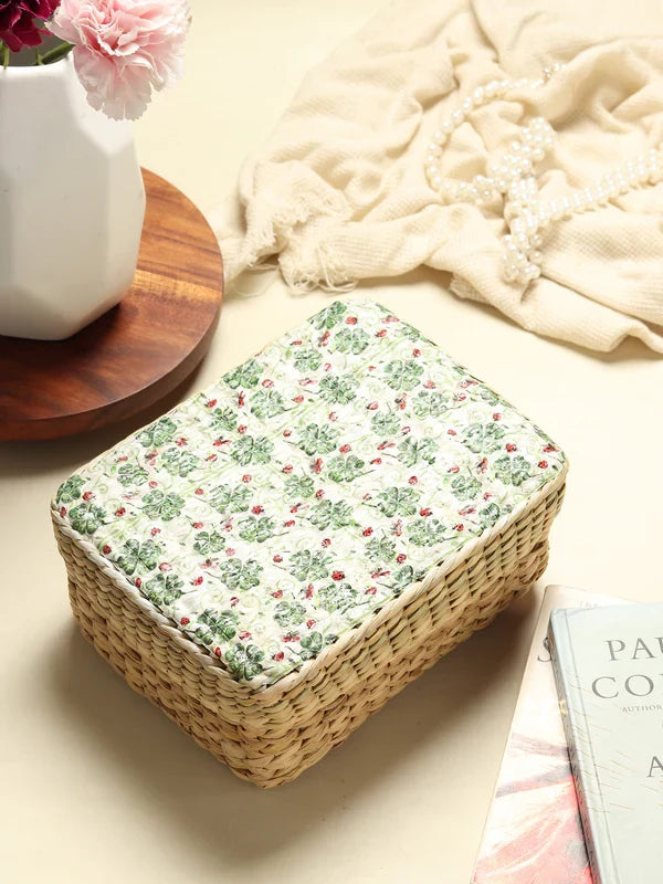 Handmade Seagrass Lid Box for Wardrobe & Accessories