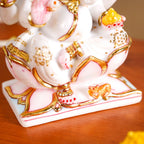 Lord Ganesha On Lotus Idol 17x12cm Nestasia