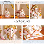 Lord Ganesha On Lotus Idol 17x12cm Nestasia