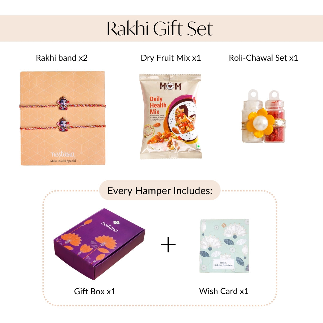 Lord Ganesha Set Of 2 Rakhi Nestasia