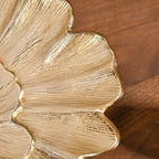 Lotus Leaf Metal Tray In Gold Nestasia