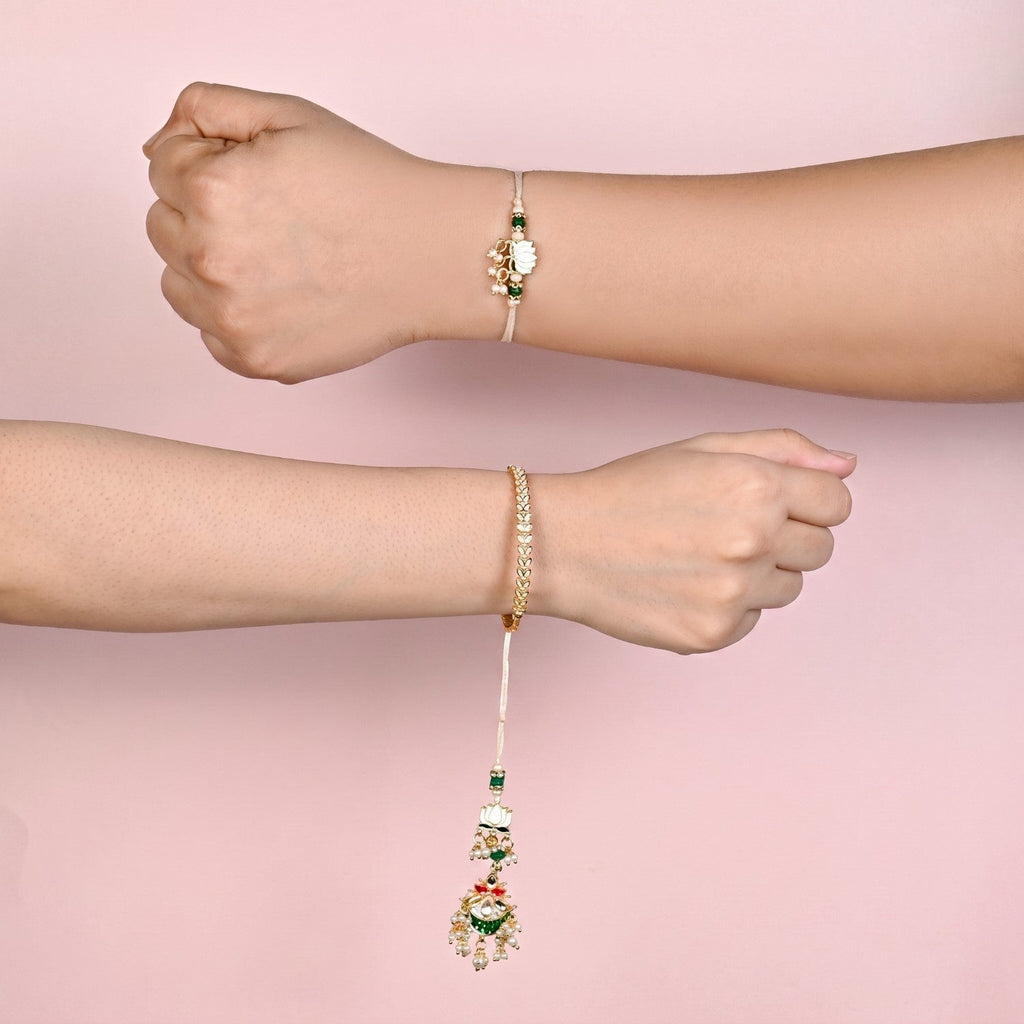 Lotus Royale Rakhi And Lumba Gift Set Nestasia