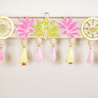 Lotus Threadwork Toran With Beads And Tassels Nestasia