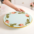 Lotus Royale Hand Painted Lazy Susan 15inch Nestasia