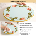 Lotus Royale Hand Painted Lazy Susan 15inch Nestasia
