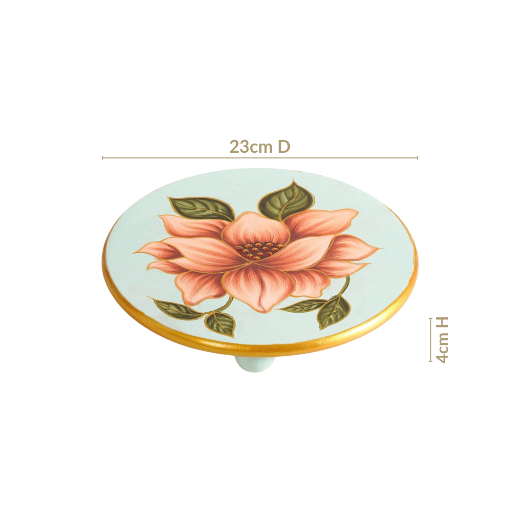 Lotus Royale Round Hand Painted Trivet Nestasia