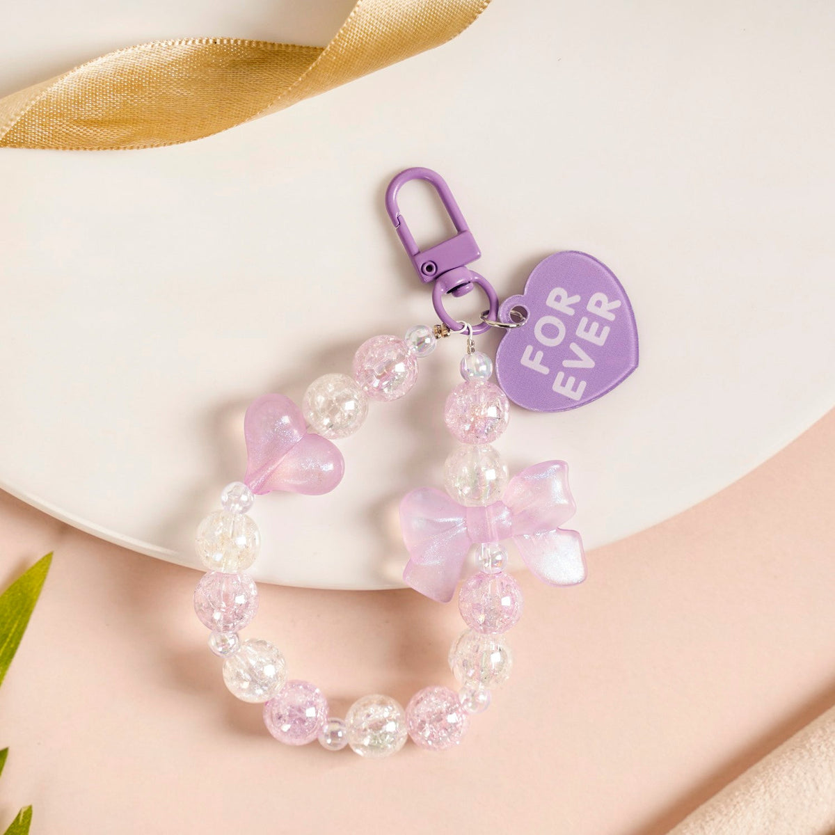 Love Forever Lavender Charm Keychain Nestasia