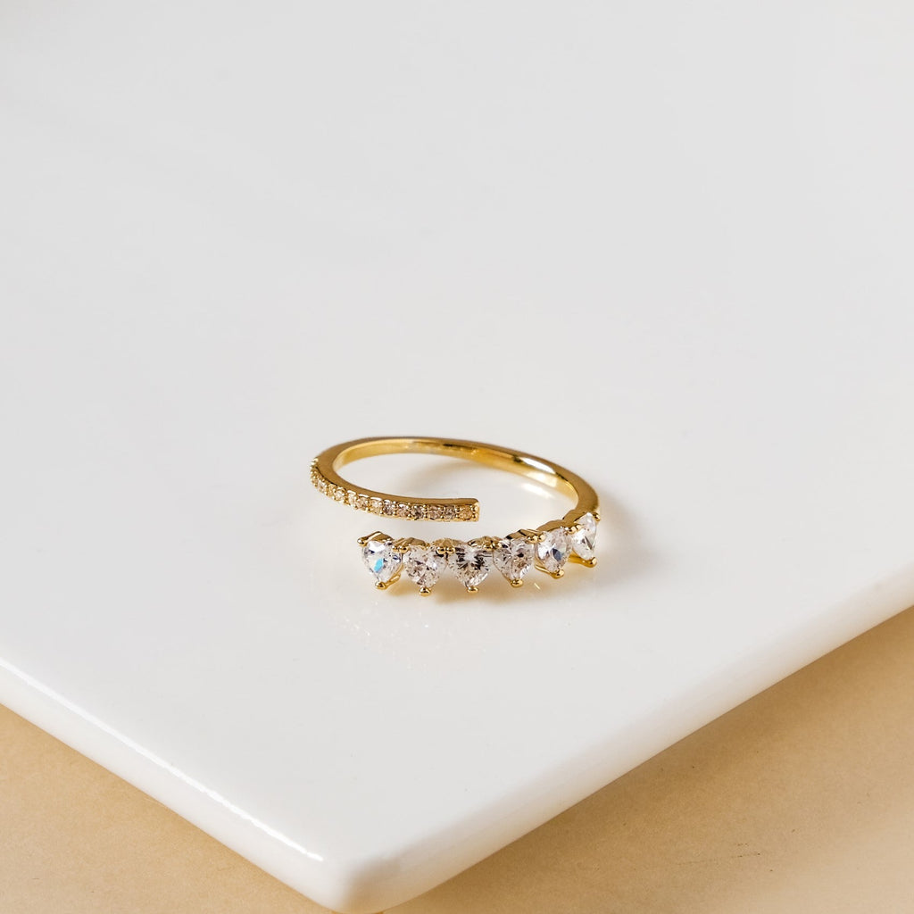 Lovestruck Bypass Gold Ring Nestasia