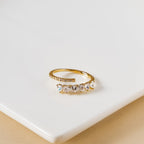 Lovestruck Bypass Gold Ring Nestasia