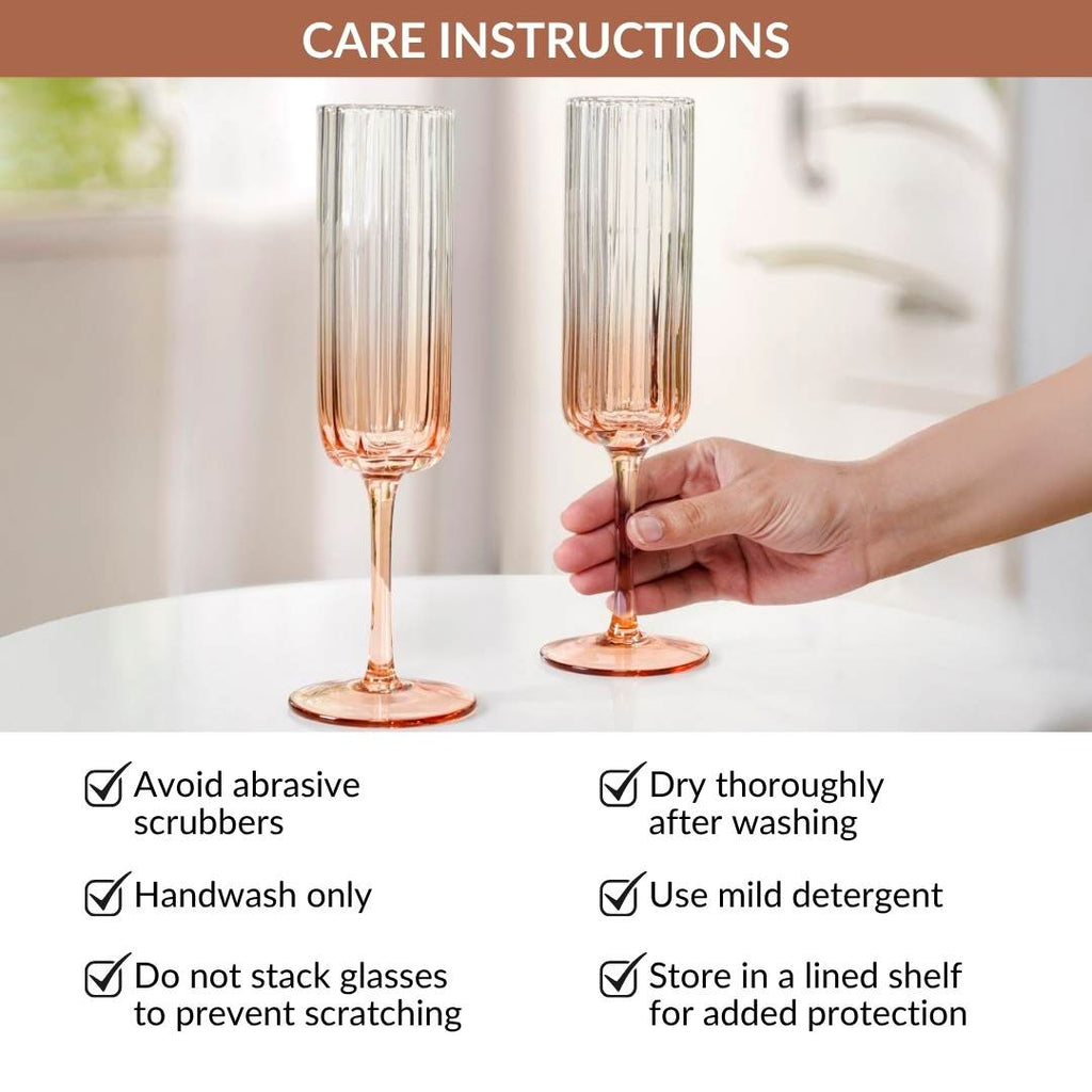 Lumos Champagne Glass Set Of 2 210ml Nestasia