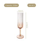 Lumos Champagne Glass Set Of 2 210ml Nestasia