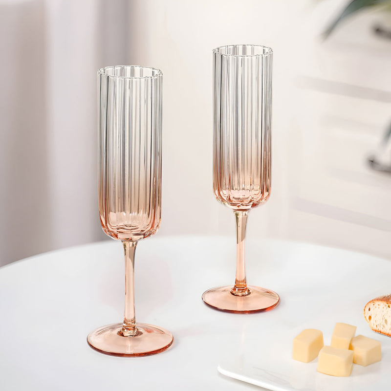 Lumos Champagne Glass Set Of 2 210ml Nestasia