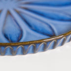 3D Flower Embossed Salad Plate Set Of 2 Red Blue 19cm Nestasia