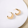 Lunar Cycle Gold Hoop Earrings Nestasia