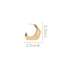 Lunar Cycle Gold Hoop Earrings Nestasia