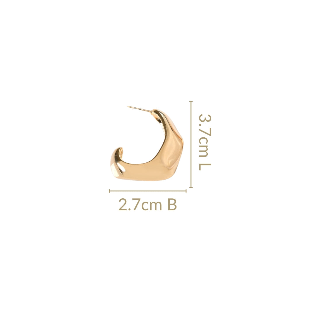 Lunar Cycle Gold Hoop Earrings Nestasia