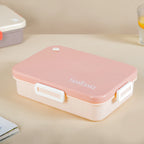 Lunch Box With 4 Compartments Pink 900ml Nestasia