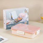 Lunch Box With 4 Compartments Pink 900ml Nestasia