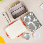Insulated Bento Lunch Box With 4 Sections 900ml Nestasia