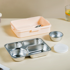 Lunch Box With 4 Compartments Pink 900ml Nestasia