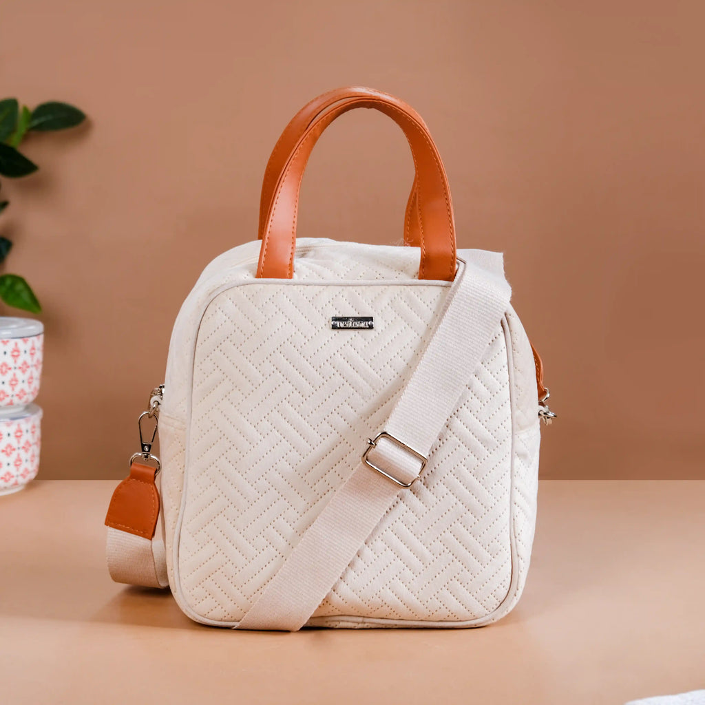 Thermal Insulated Lunch Bag For Office Off White Nestasia
