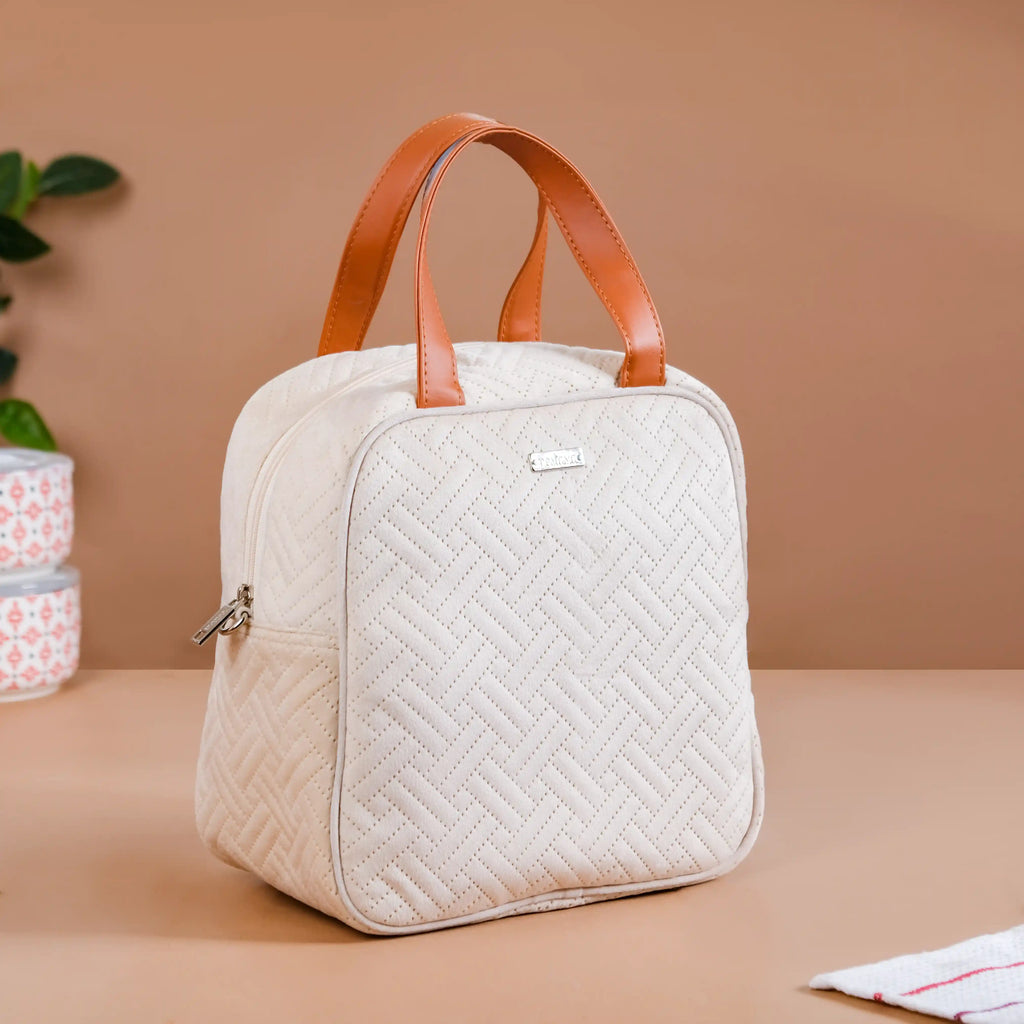 Thermal Insulated Lunch Bag For Office Off White Nestasia