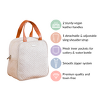 Thermal Insulated Lunch Bag For Office Off White Nestasia