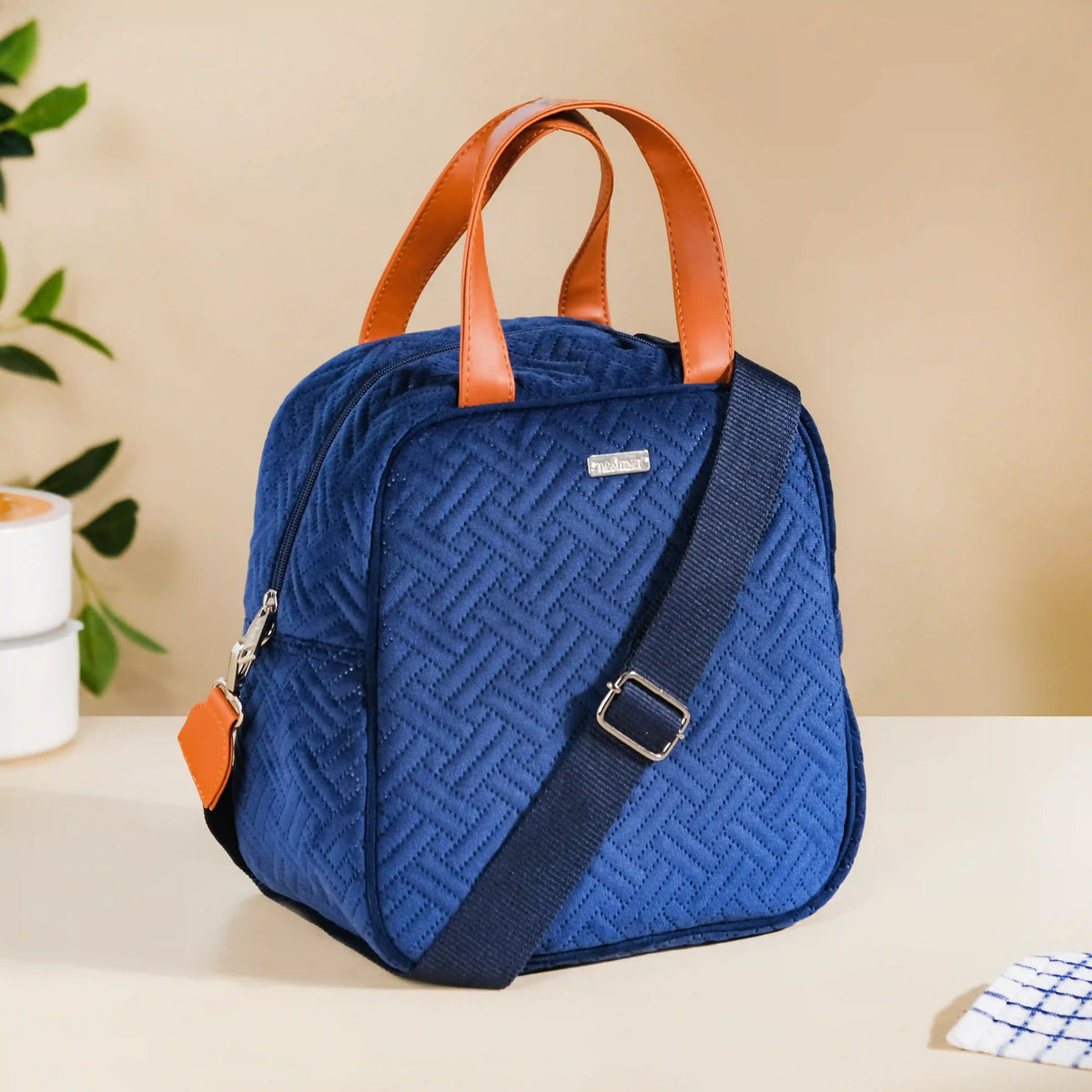 Portable Thermal Insulated Lunch Bag Blue Nestasia