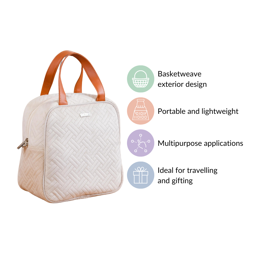 Thermal Insulated Lunch Bag For Office Off White Nestasia