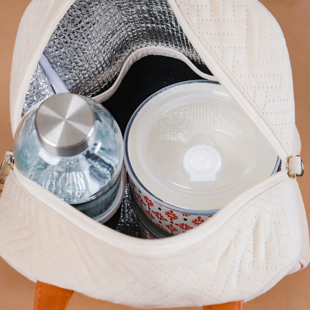 Thermal Insulated Lunch Bag For Office Off White Nestasia