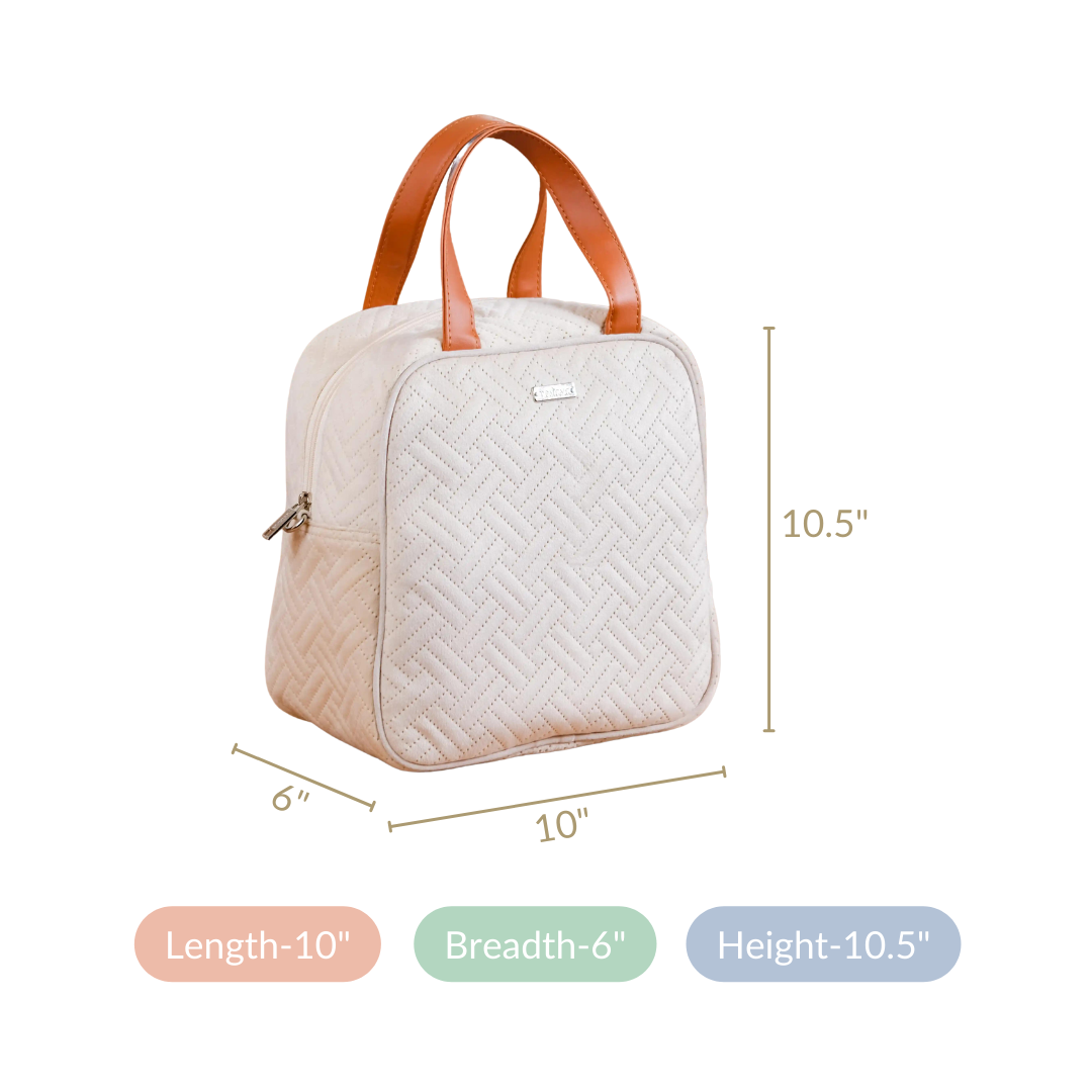 Thermal Insulated Lunch Bag For Office Off White Nestasia