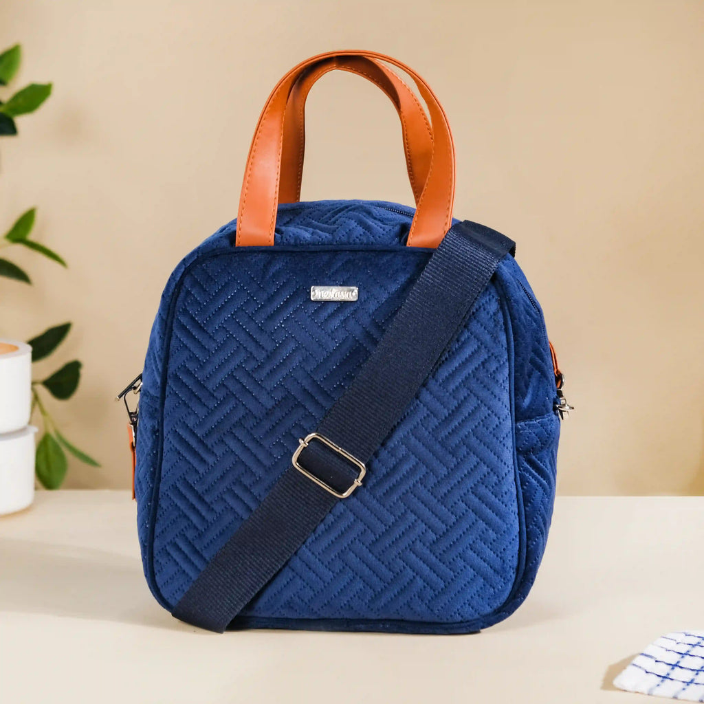 Portable Thermal Insulated Lunch Bag Blue Nestasia