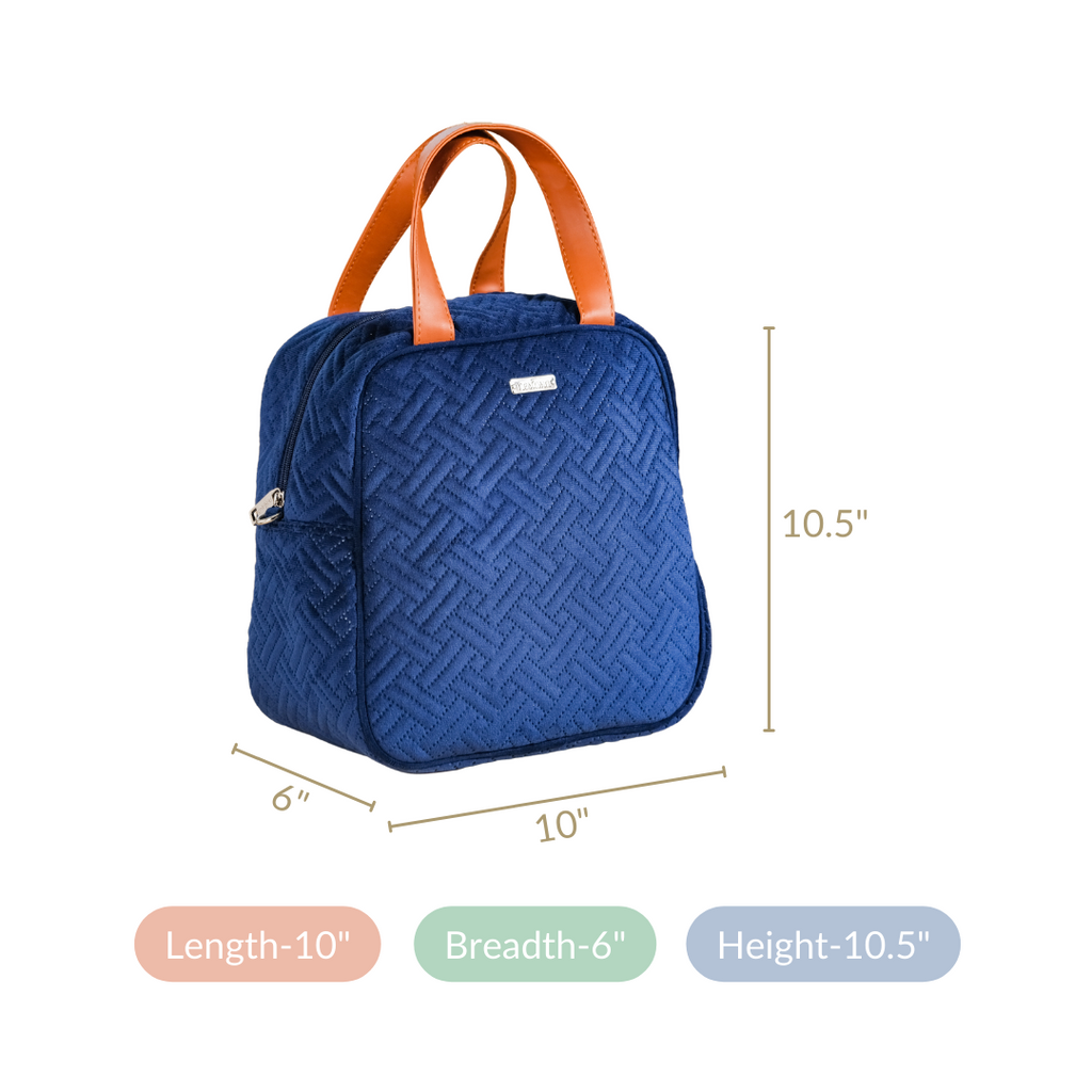 Portable Thermal Insulated Lunch Bag Blue Nestasia