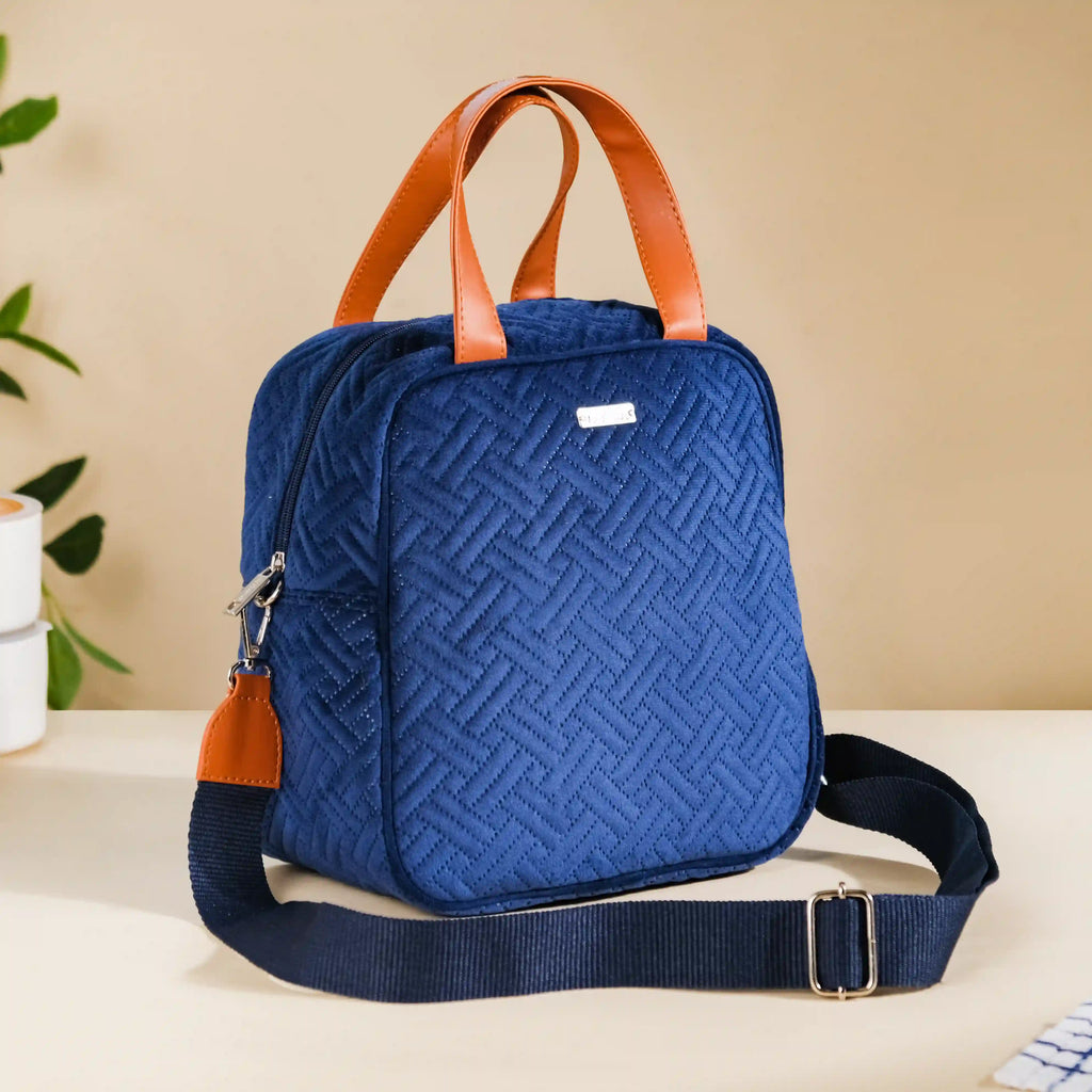 Portable Thermal Insulated Lunch Bag Blue Nestasia