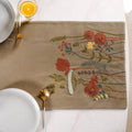 Lush Floral Embroidery Dining Table Runner Nestasia