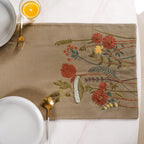 Lush Floral Embroidery Dining Table Runner Nestasia
