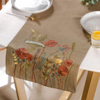 Lush Floral Embroidery Dining Table Runner Nestasia
