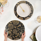 Luxe Black And Gold Placemats Set Of 6 Nestasia