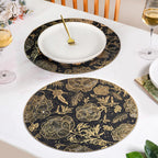 Luxe Black And Gold Placemats Set Of 6 Nestasia