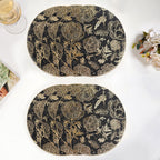 Luxe Black And Gold Placemats Set Of 6 Nestasia