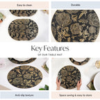 Luxe Black And Gold Placemats Set Of 6 Nestasia