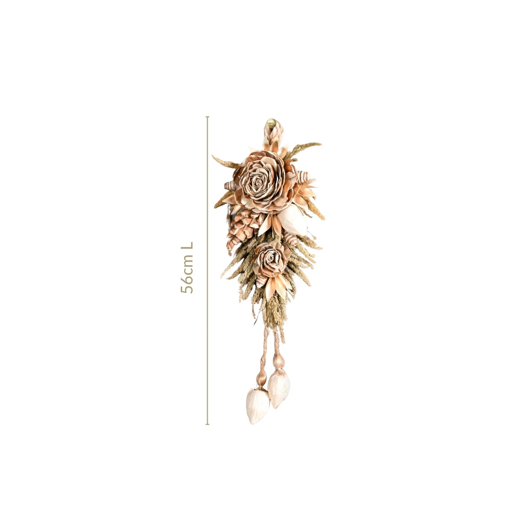 Organic Luxe Bloom Festive Wall Hanging Set Of 2 Nestasia