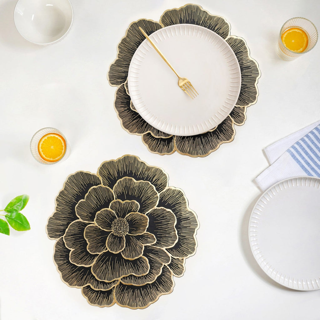 Luxe Bloom Radiance Table Mat Set Of 6 Nestasia