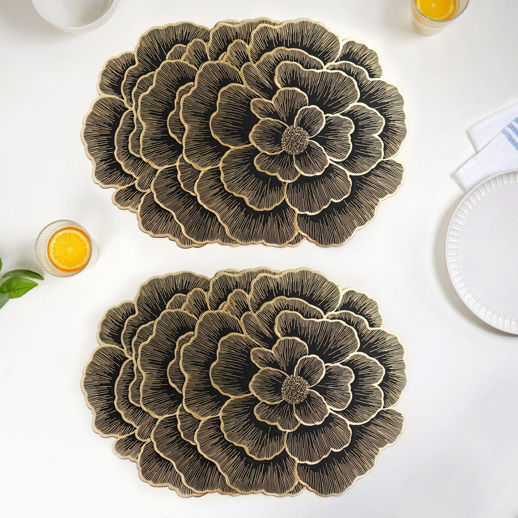 Luxe Bloom Radiance Table Mat Set Of 6 Nestasia