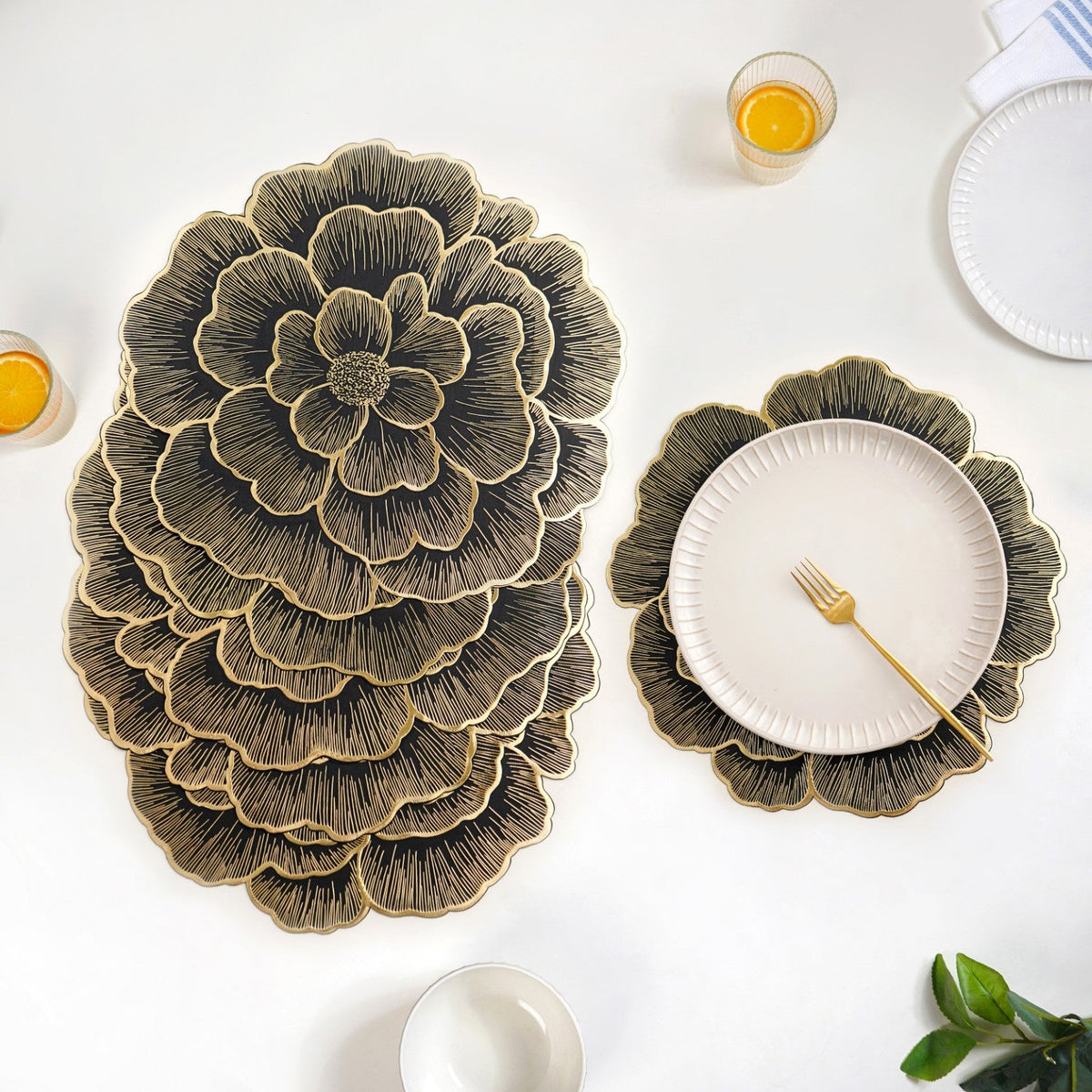 Luxe Bloom Radiance Table Mat Set Of 6 Nestasia