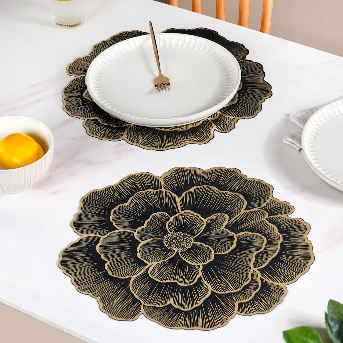 Luxe Bloom Radiance Table Mat Set Of 6 Nestasia