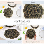 Luxe Bloom Radiance Table Mat Set Of 6 Nestasia