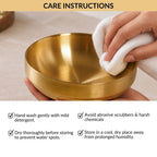 Luxe Double Wall Gold Steel Snack Bowl Set Of 2 250ml Nestasia